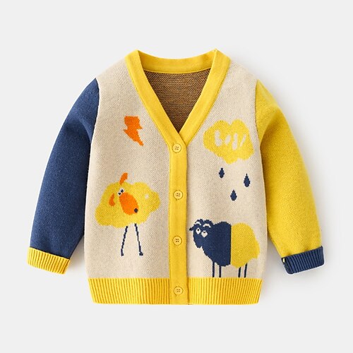 Kids Boys Cardigan Animal Daily Long Sleeve Fashion Cotton 3-6 Years Winter Yellow
Kids Boys Cardigan Animal Daily Long Sleeve Fashion Cotton 3-6 Years Winter Yellow
