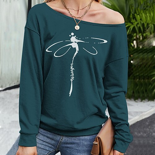 Women's Sweatshirt Pullover One Shoulder Animal Cold Shoulder Print Daily Sports Hot Stamping Active Streetwear Hoodies Sweatshirts Green Black
Women's Sweatshirt Pullover One Shoulder Animal Cold Shoulder Print Daily Sports Hot Stamping Active Streetwear Hoodies Sweatshirts Green Black