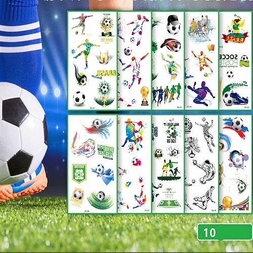 

2022 Qatar Football World Cup Tattoo Stickers 1pcs Children's Tattoo Stickers Cartoon Football Fans Face Stickers Arm Temporary Tattoo Stickers Waterproof