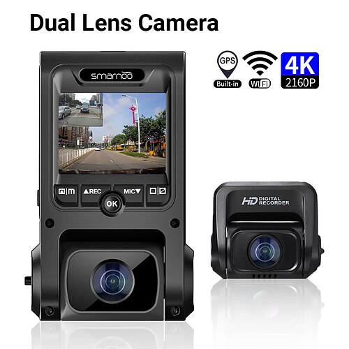4K Dash Cam Built in GPS Speed Front and Rear Dual Single front 1080P@60fps Dash Camera Night VisionWifi Motion Detection ADAS Capacitor Support 256GB Max24 Hours Parking Mode
4K Dash Cam Built in GPS Speed Front and Rear Dual Single front 1080P@60fps Dash Camera Night VisionWifi Motion Detection ADAS Capacitor Support 256GB Max24 Hours Parking Mode