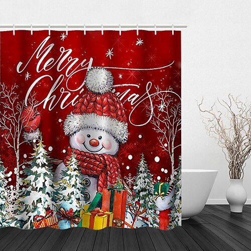 Christmas Shower Curtain with Hooks,Christmas Bath Shade the Snowman Christmas Balls Printing Modern Polyester Processing Waterproof Bathroom Shower Curtain Hook
Christmas Shower Curtain with Hooks,Christmas Bath Shade the Snowman Christmas Balls Printing Modern Polyester Processing Waterproof Bathroom Shower Curtain Hook