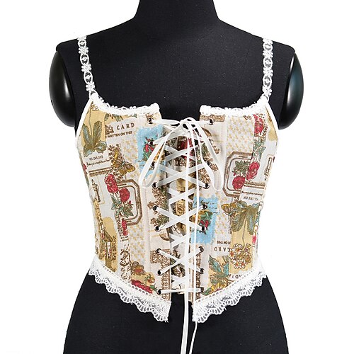 Corset Women's Corset Tops Party & Evening Valentine's Day Club Beige Breathable Comfortable Overbust Corset Lace Up Tummy Control Adjustable Artwork Fall Winter
Corset Women's Corset Tops Party & Evening Valentine's Day Club Beige Breathable Comfortable Overbust Corset Lace Up Tummy Control Adjustable Artwork Fall Winter