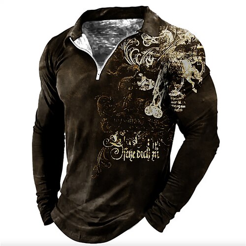 Men's Collar Polo Shirt Golf Shirt Letter Graphic Prints Turndown Khaki Gray 3D Print Outdoor Street Long Sleeve Zipper Print Clothing Apparel Fashion Designer Casual Breathable
Men's Collar Polo Shirt Golf Shirt Letter Graphic Prints Turndown Khaki Gray 3D Print Outdoor Street Long Sleeve Zipper Print Clothing Apparel Fashion Designer Casual Breathable