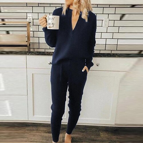 dame loungewear sett vinter 2 stykker ren farge enkel komfort hjemme daglig polyester v wire langermet vinter høst blå vin
dame loungewear sett vinter 2 stykker ren farge enkel komfort hjemme daglig polyester v wire langermet vinter høst blå vin