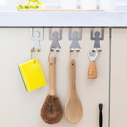 4 PCS Cartoon Human Shaped Door Back Hook Creative Traceless Nail Free Cabinet Door Back Dishcloth Bag Hanger Storage Hook
4 PCS Cartoon Human Shaped Door Back Hook Creative Traceless Nail Free Cabinet Door Back Dishcloth Bag Hanger Storage Hook