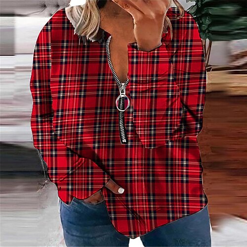Women's Plus Size Tops Pullover Sweatshirt Hoodie Sweatshirt Plaid Zipper Print Long Sleeve Round Neck Casual Festival Christmas Christmas Daily Polyester Fall Winter Black Yellow
Women's Plus Size Tops Pullover Sweatshirt Hoodie Sweatshirt Plaid Zipper Print Long Sleeve Round Neck Casual Festival Christmas Christmas Daily Polyester Fall Winter Black Yellow