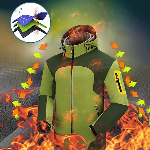 Men's Hiking Softshell Jacket Rain Jacket Fleece Outdoor Thermal Warm Waterproof Windproof Breathable Outerwear Trench Coat / Lightweight
Men's Hiking Softshell Jacket Rain Jacket Fleece Outdoor Thermal Warm Waterproof Windproof Breathable Outerwear Trench Coat / Lightweight