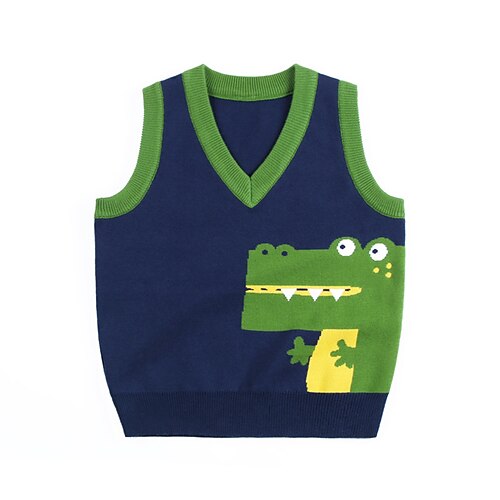 Kids Boys Sweater Animal School Sleeveless Active 2-8 Years Winter Green Red Grey
Kids Boys Sweater Animal School Sleeveless Active 2-8 Years Winter Green Red Grey