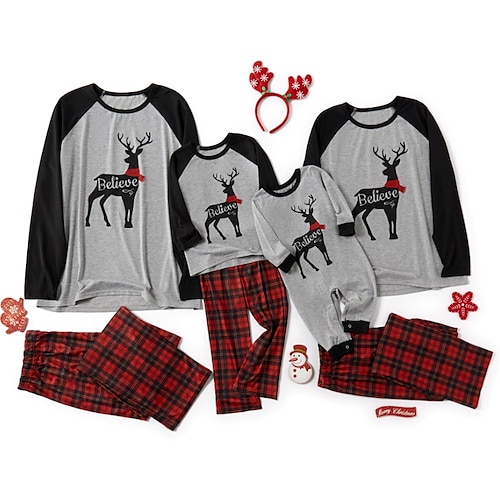 Family Look Christmas Pajamas Plaid Deer Home Gray Long Sleeve Daily Matching Outfits
Family Look Christmas Pajamas Plaid Deer Home Gray Long Sleeve Daily Matching Outfits