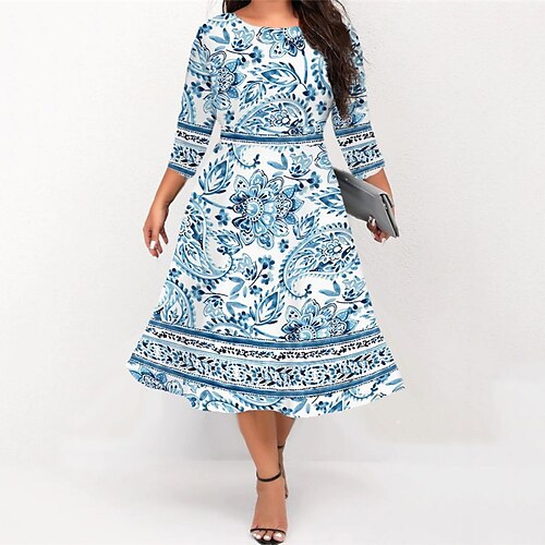 kvinders plus size æble formet kjole arbejdskjole blomstret rund hals ærme forår efterår arbejde elegant midikjole formel gå ud kjole
kvinders plus size æble formet kjole arbejdskjole blomstret rund hals ærme forår efterår arbejde elegant midikjole formel gå ud kjole