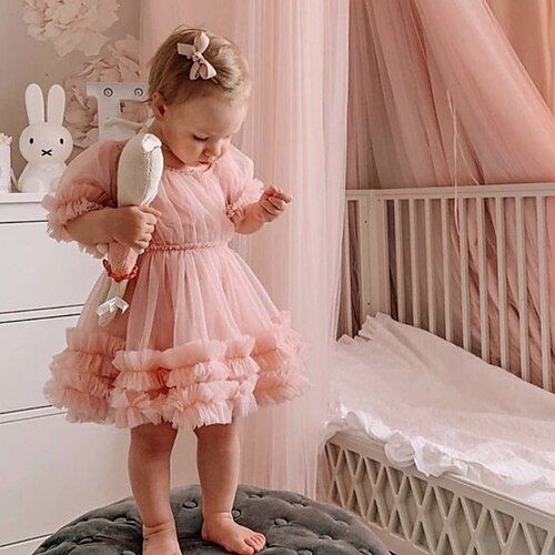 Kids Little Girls' Dress Solid Colored A Line Dress Party Vacation Pink Above Knee Short Sleeve Princess Sweet Dresses Spring Summer Regular Fit 2-6 Years
Kids Little Girls' Dress Solid Colored A Line Dress Party Vacation Pink Above Knee Short Sleeve Princess Sweet Dresses Spring Summer Regular Fit 2-6 Years