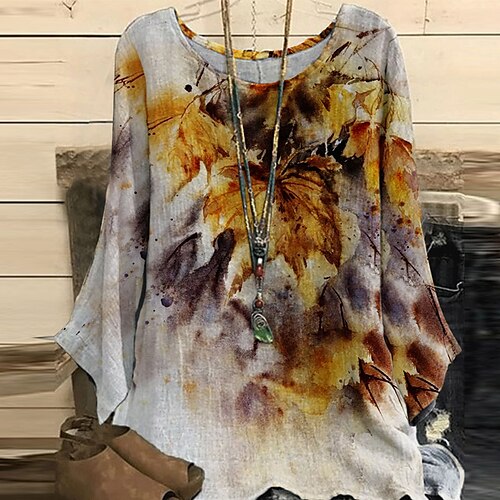 Women's Plus Size Tops T shirt Tee Floral Print Long Sleeve Crewneck Casual Daily Going out Polyester Fall Winter Blue Purple
Women's Plus Size Tops T shirt Tee Floral Print Long Sleeve Crewneck Casual Daily Going out Polyester Fall Winter Blue Purple