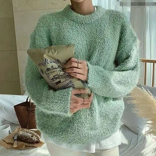 Women's Pullover Sweater jumper Jumper Ribbed Knit Knitted Pure Color Crew Neck Stylish Casual Outdoor Daily Winter Fall Green Pink One-Size / Long Sleeve / Regular Fit / Going out
Women's Pullover Sweater jumper Jumper Ribbed Knit Knitted Pure Color Crew Neck Stylish Casual Outdoor Daily Winter Fall Green Pink One-Size / Long Sleeve / Regular Fit / Going out