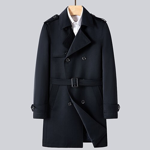 Men's Winter Coat Trench Coat Office Work Winter Fall Polyester Windproof Warm Outerwear Clothing Apparel Stylish Formal Style non-printing Pure Color Pocket Turndown Double Breasted
Men's Winter Coat Trench Coat Office Work Winter Fall Polyester Windproof Warm Outerwear Clothing Apparel Stylish Formal Style non-printing Pure Color Pocket Turndown Double Breasted