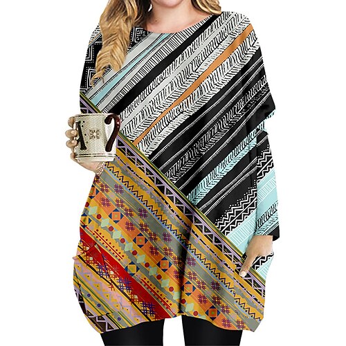 Women's Plus Size Tops Pullover Sweatshirt Hoodie Sweatshirt Graphic Striped Pocket Print Long Sleeve Round Neck Casual Daily Vacation Polyester Fall Winter Black Gray
Women's Plus Size Tops Pullover Sweatshirt Hoodie Sweatshirt Graphic Striped Pocket Print Long Sleeve Round Neck Casual Daily Vacation Polyester Fall Winter Black Gray