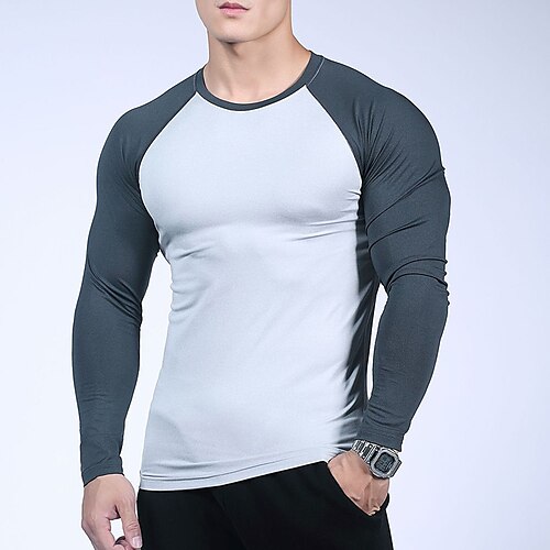 Men's Workout Shirt Running Shirt Long Sleeve Top Athletic Winter Spandex Breathable Quick Dry Moisture Wicking Gym Workout Running Active Training Sportswear Activewear Color Block Black / Blue Army
Men's Workout Shirt Running Shirt Long Sleeve Top Athletic Winter Spandex Breathable Quick Dry Moisture Wicking Gym Workout Running Active Training Sportswear Activewear Color Block Black / Blue Army