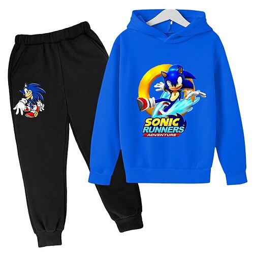 Kids Girls' Sonic Hoodie Pants HoodieSet Clothing Set 2 Pieces Long Sleeve White Blue Gray Cartoon Letter Print Outdoor Street Vacation Sports Fashion Cool Daily 3-12 Years
Kids Girls' Sonic Hoodie Pants HoodieSet Clothing Set 2 Pieces Long Sleeve White Blue Gray Cartoon Letter Print Outdoor Street Vacation Sports Fashion Cool Daily 3-12 Years
