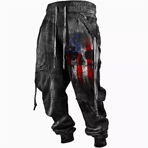 Men's Sweatpants Joggers Trousers Drawstring Side Pockets Elastic Waist Graphic Prints American Flag Comfort Breathable Sports Outdoor Casual Daily Cotton Blend Terry Streetwear Designer Black
Men's Sweatpants Joggers Trousers Drawstring Side Pockets Elastic Waist Graphic Prints American Flag Comfort Breathable Sports Outdoor Casual Daily Cotton Blend Terry Streetwear Designer Black