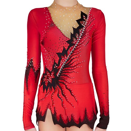 Rhythmic Gymnastics Leotards Gymnastics Leotards Women's Girls' Bodysuit Stretchy Breathable Sparkly Long Sleeve Training Performance Competition Training Athletic Artistic Gymnastics Gymnastics Red
Rhythmic Gymnastics Leotards Gymnastics Leotards Women's Girls' Bodysuit Stretchy Breathable Sparkly Long Sleeve Training Performance Competition Training Athletic Artistic Gymnastics Gymnastics Red