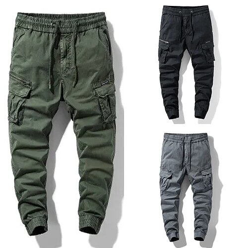 Men's Cargo Pants Tactical Elastic Waist Zipper Pocket Multi Pocket Plain Sports Full Length Daily Streetwear Chic & Modern Casual ArmyGreen Black Micro-elastic
Men's Cargo Pants Tactical Elastic Waist Zipper Pocket Multi Pocket Plain Sports Full Length Daily Streetwear Chic & Modern Casual ArmyGreen Black Micro-elastic