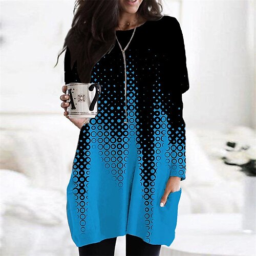 Women's Casual Dress Short Mini Dress Short Mini Dress Blue Long Sleeve Geometric Pocket Fall Winter Round Neck Casual 2022 XS S M L XL XXL 3XL 4XL 5XL 6XL
Women's Casual Dress Short Mini Dress Short Mini Dress Blue Long Sleeve Geometric Pocket Fall Winter Round Neck Casual 2022 XS S M L XL XXL 3XL 4XL 5XL 6XL