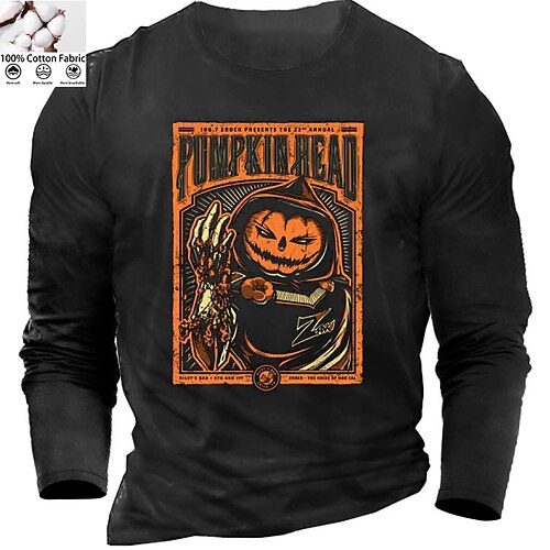 Men's Unisex T shirt Tee Letter Pumpkin Crew Neck Navy Blue Black Print Outdoor Street Long Sleeve Print Clothing Apparel Cotton Sports Designer Simple Casual
Men's Unisex T shirt Tee Letter Pumpkin Crew Neck Navy Blue Black Print Outdoor Street Long Sleeve Print Clothing Apparel Cotton Sports Designer Simple Casual