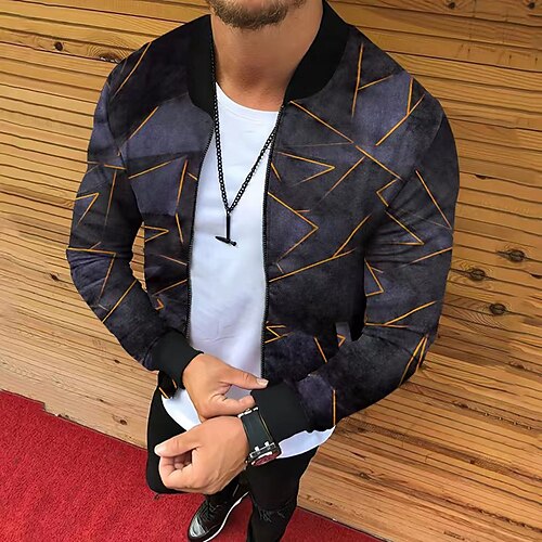 Men Casual Jacket Party Evening Casual Spring Fall Regular Coat Regular Fit Warm Stylish Casual Daily Trendy Jacket Long Sleeve 3D Print Color Gradient Geometric Pattern Slim Fit Print WhiteBlack
Men Casual Jacket Party Evening Casual Spring Fall Regular Coat Regular Fit Warm Stylish Casual Daily Trendy Jacket Long Sleeve 3D Print Color Gradient Geometric Pattern Slim Fit Print WhiteBlack