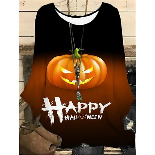 Women's Plus Size Tops Blouse Shirt Plaid Letter Print Long Sleeve Crewneck Casual Halloween Halloween Daily Polyester Fall Winter Yellow Orange
Women's Plus Size Tops Blouse Shirt Plaid Letter Print Long Sleeve Crewneck Casual Halloween Halloween Daily Polyester Fall Winter Yellow Orange