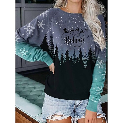 Women's Sweatshirt Pullover Snowflake Reindeer Print Christmas Weekend 3D Print Active Streetwear Hoodies Sweatshirts Black
Women's Sweatshirt Pullover Snowflake Reindeer Print Christmas Weekend 3D Print Active Streetwear Hoodies Sweatshirts Black