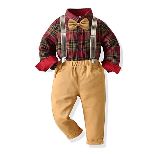 2 Pieces Kids Boys Shirt & Pants Clothing Set Outfit Plaid Long Sleeve Cotton Set Formal Gentle Fall Spring 2-6 Years Multi color
2 Pieces Kids Boys Shirt & Pants Clothing Set Outfit Plaid Long Sleeve Cotton Set Formal Gentle Fall Spring 2-6 Years Multi color