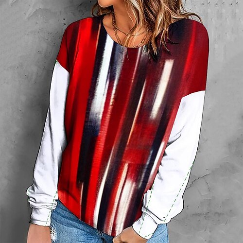 Women's Sweatshirt Pullover Retro Red Graphic Geometric Tie Dye Casual Round Neck Long Sleeve S M L XL 2XL 3XL / Winter
Women's Sweatshirt Pullover Retro Red Graphic Geometric Tie Dye Casual Round Neck Long Sleeve S M L XL 2XL 3XL / Winter