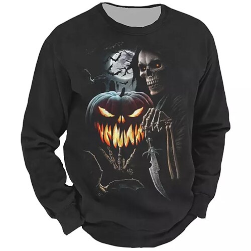 Men's Unisex Sweatshirt Pullover Black Crew Neck Skull Pumpkin Graphic Prints Print Halloween Daily Sports 3D Print Streetwear Designer Casual Clothing Apparel Hoodies Sweatshirts Long Sleeve
Men's Unisex Sweatshirt Pullover Black Crew Neck Skull Pumpkin Graphic Prints Print Halloween Daily Sports 3D Print Streetwear Designer Casual Clothing Apparel Hoodies Sweatshirts Long Sleeve