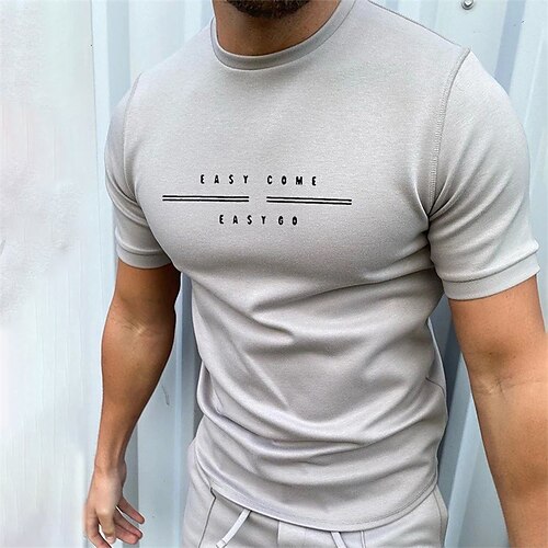 Men's Unisex T shirt Tee Letter Crew Neck Gray Black Print Outdoor Street Short Sleeve Print Clothing Apparel Sports Designer Casual Big and Tall / Summer / Summer
Men's Unisex T shirt Tee Letter Crew Neck Gray Black Print Outdoor Street Short Sleeve Print Clothing Apparel Sports Designer Casual Big and Tall / Summer / Summer