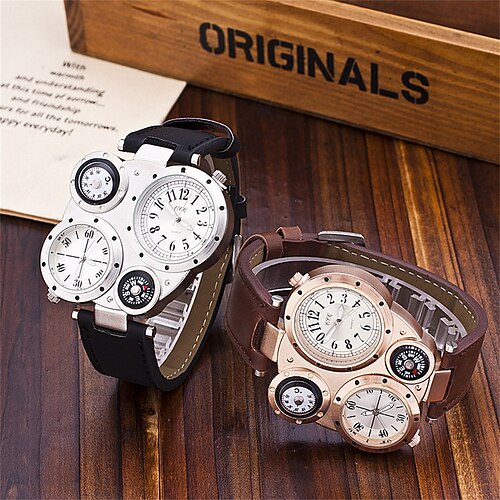 Men Quartz Watch Fashion Atmospheric Double Movement Compass Sports Quartz Watch
Men Quartz Watch Fashion Atmospheric Double Movement Compass Sports Quartz Watch