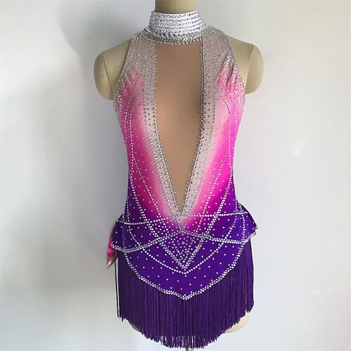 Figure Skating Dress Women's Girls' Ice Skating Dress Fuchsia Spandex High Elasticity Training Competition Skating Wear Handmade Crystal / Rhinestone Sleeveless Ice Skating Figure Skating / Winter
Figure Skating Dress Women's Girls' Ice Skating Dress Fuchsia Spandex High Elasticity Training Competition Skating Wear Handmade Crystal / Rhinestone Sleeveless Ice Skating Figure Skating / Winter