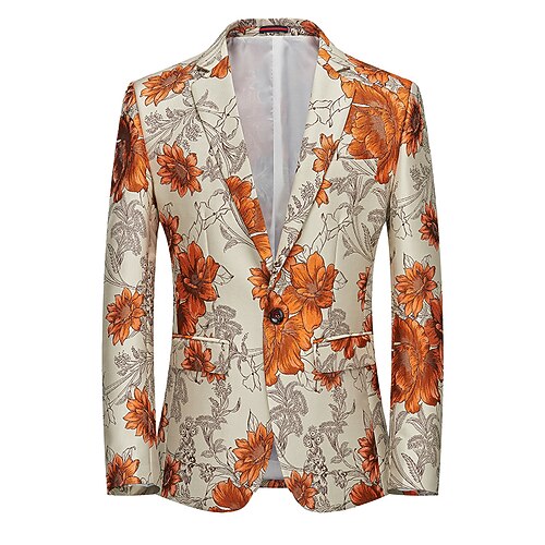 Men's Casual Retro Blazer Regular Regular Fit Floral Single Breasted One-button ArmyGreen Green Gold 2022
Men's Casual Retro Blazer Regular Regular Fit Floral Single Breasted One-button ArmyGreen Green Gold 2022