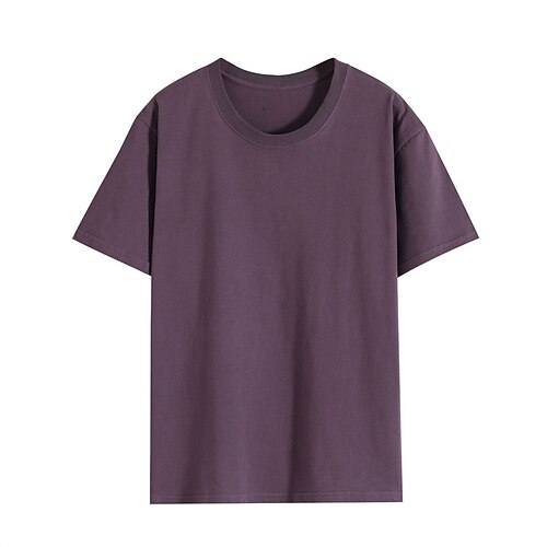 Men's T shirt Tee Solid Color Crew Neck Purple White Black Holiday Vacation Short Sleeve Clothing Apparel Cotton Lightweight Casual Comfortable / Summer / Spring / Summer
Men's T shirt Tee Solid Color Crew Neck Purple White Black Holiday Vacation Short Sleeve Clothing Apparel Cotton Lightweight Casual Comfortable / Summer / Spring / Summer