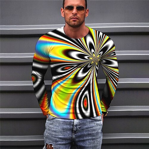 Men's Unisex T shirt Tee Optical Illusion Graphic Prints Crew Neck Yellow Long Sleeve 3D Print Outdoor Street Print Tops Basic Sports Designer Casual
Men's Unisex T shirt Tee Optical Illusion Graphic Prints Crew Neck Yellow Long Sleeve 3D Print Outdoor Street Print Tops Basic Sports Designer Casual