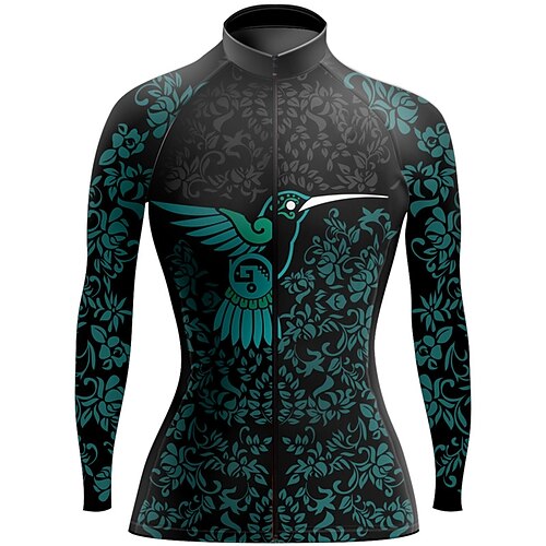 21Grams Women's Cycling Jersey Long Sleeve Bike Top with 3 Rear Pockets Mountain Bike MTB Road Bike Cycling Quick Dry Moisture Wicking Blue Floral Botanical Bird Spandex Sports Clothing Apparel
21Grams Women's Cycling Jersey Long Sleeve Bike Top with 3 Rear Pockets Mountain Bike MTB Road Bike Cycling Quick Dry Moisture Wicking Blue Floral Botanical Bird Spandex Sports Clothing Apparel