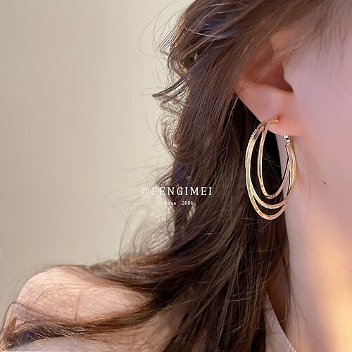 1 Pair Hoop Earrings For Women's Office Party Evening Daily Alloy Classic Fashion
1 Pair Hoop Earrings For Women's Office Party Evening Daily Alloy Classic Fashion
