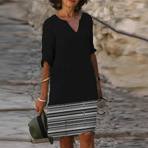 Women's Casual Dress Shift Dress Midi Dress Black Khaki Half Sleeve Floral Print Winter Fall Autumn V Neck 2022 S M L XL XXL 3XL
Women's Casual Dress Shift Dress Midi Dress Black Khaki Half Sleeve Floral Print Winter Fall Autumn V Neck 2022 S M L XL XXL 3XL