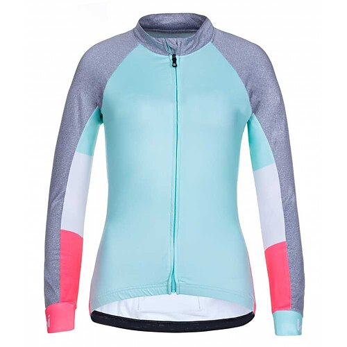 21Grams Women's Cycling Jersey Long Sleeve Bike Top with 3 Rear Pockets Mountain Bike MTB Road Bike Cycling Breathable Quick Dry Moisture Wicking Reflective Strips Blue Color Block Polyester Spandex
21Grams Women's Cycling Jersey Long Sleeve Bike Top with 3 Rear Pockets Mountain Bike MTB Road Bike Cycling Breathable Quick Dry Moisture Wicking Reflective Strips Blue Color Block Polyester Spandex
