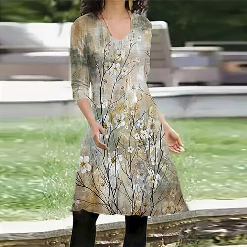 Women's Casual Dress T Shirt Dress Tee Dress Short Mini Dress Green Long Sleeve Floral Pocket Print Fall Winter V Neck Vacation Casual 2022 S M L XL XXL 3XL
Women's Casual Dress T Shirt Dress Tee Dress Short Mini Dress Green Long Sleeve Floral Pocket Print Fall Winter V Neck Vacation Casual 2022 S M L XL XXL 3XL