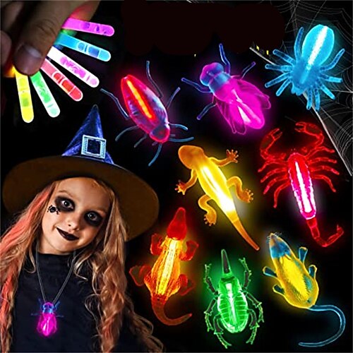 36 Glow-in-the-dark Halloween Party Gift Set12 Glowing Animal Toys And 24 Glowing Sticks Trick Or Cure Party Favors Gift Bag Stuffing Halloween Miniatures School Class Game Rewards
36 Glow-in-the-dark Halloween Party Gift Set12 Glowing Animal Toys And 24 Glowing Sticks Trick Or Cure Party Favors Gift Bag Stuffing Halloween Miniatures School Class Game Rewards