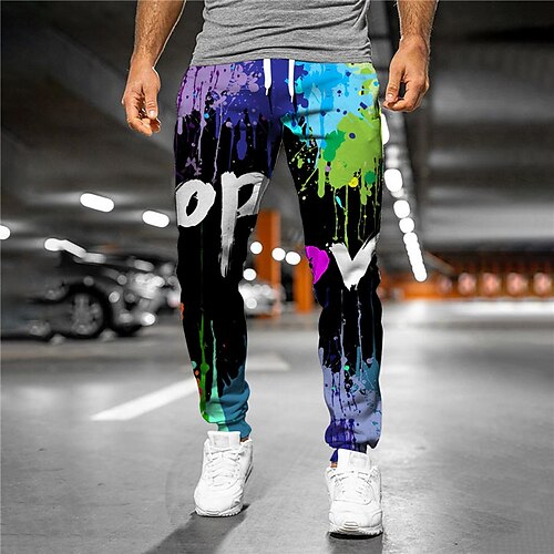 Men's Sweatpants Joggers Trousers Side Pockets 3D Print Elastic Drawstring Design Graphic Letter Breathable Soft Daily Leisure Sports Designer Casual / Sporty Blue Micro-elastic / Elasticity
Men's Sweatpants Joggers Trousers Side Pockets 3D Print Elastic Drawstring Design Graphic Letter Breathable Soft Daily Leisure Sports Designer Casual / Sporty Blue Micro-elastic / Elasticity