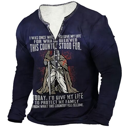 Men's T shirt Tee Henley Shirt Tee Graphic Letter Henley Navy Blue Long Sleeve 3D Print Plus Size Outdoor Daily Button-Down Print Tops Basic Designer Classic Comfortable / Sports
Men's T shirt Tee Henley Shirt Tee Graphic Letter Henley Navy Blue Long Sleeve 3D Print Plus Size Outdoor Daily Button-Down Print Tops Basic Designer Classic Comfortable / Sports