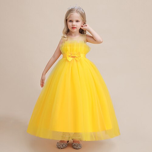 Kids Girls' Dress Solid Color Party Dress Maxi Dress Wedding Crewneck Mesh Sleeveless Princess Dress 5-13 Years Yellow / Sweet
Kids Girls' Dress Solid Color Party Dress Maxi Dress Wedding Crewneck Mesh Sleeveless Princess Dress 5-13 Years Yellow / Sweet