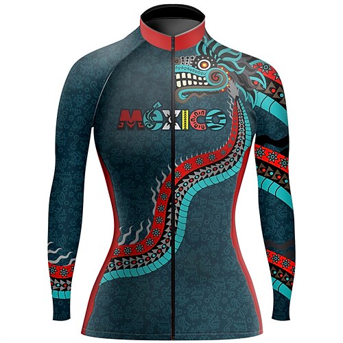 21Grams Women's Cycling Jersey Long Sleeve Bike Top with 3 Rear Pockets Mountain Bike MTB Road Bike Cycling Quick Dry Moisture Wicking Dark Green Mexico Spandex Sports Clothing Apparel / Stretchy
21Grams Women's Cycling Jersey Long Sleeve Bike Top with 3 Rear Pockets Mountain Bike MTB Road Bike Cycling Quick Dry Moisture Wicking Dark Green Mexico Spandex Sports Clothing Apparel / Stretchy