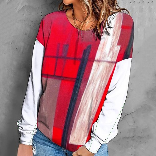 Women's Sweatshirt Pullover Retro Red Graphic Geometric Tie Dye Casual Round Neck Long Sleeve S M L XL 2XL 3XL / Winter
Women's Sweatshirt Pullover Retro Red Graphic Geometric Tie Dye Casual Round Neck Long Sleeve S M L XL 2XL 3XL / Winter
