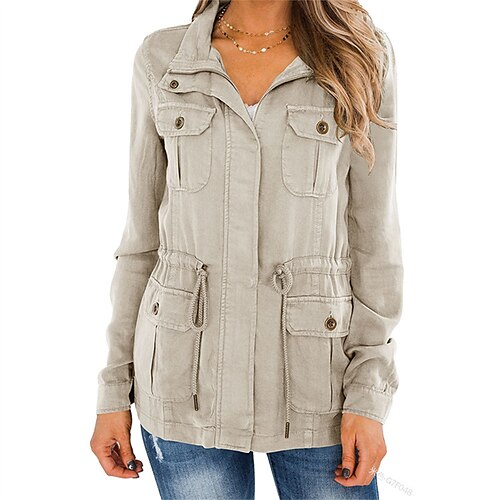 Women's Casual Jacket Windproof Warm Outdoor Street Daily Vacation Zipper Button Pocket Zipper Turndown Fashion Modern Street Style Solid Color Regular Fit Outerwear Long Sleeve Winter Fall Black
Women's Casual Jacket Windproof Warm Outdoor Street Daily Vacation Zipper Button Pocket Zipper Turndown Fashion Modern Street Style Solid Color Regular Fit Outerwear Long Sleeve Winter Fall Black